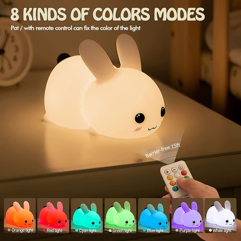 Floating Nightstand With Led Light - Lampe LED en Forme de Lapin