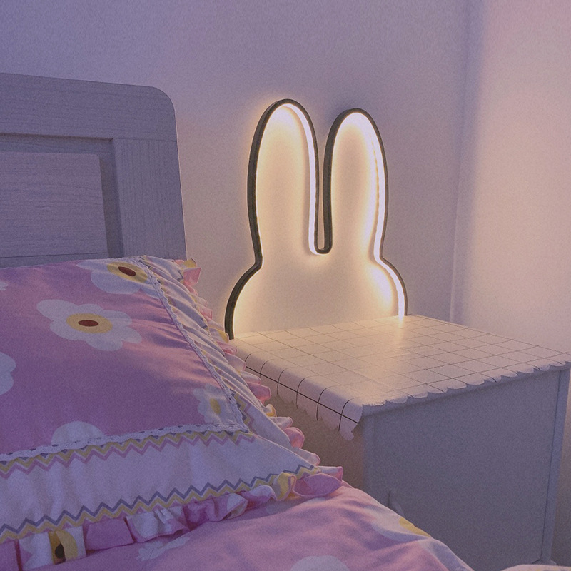 Floating Nightstand With Led Light - Mignon Led lapin appliques USB alimenté