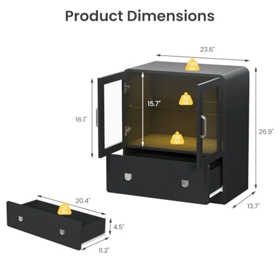 Vitrine pour le salon avec por - Storage avis et prix