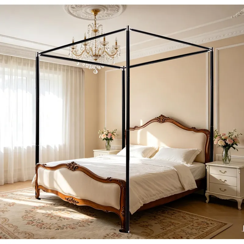 Cadre de lit à baldaquin en ac - Canopy Bed Frame Metal Queen avis et prix