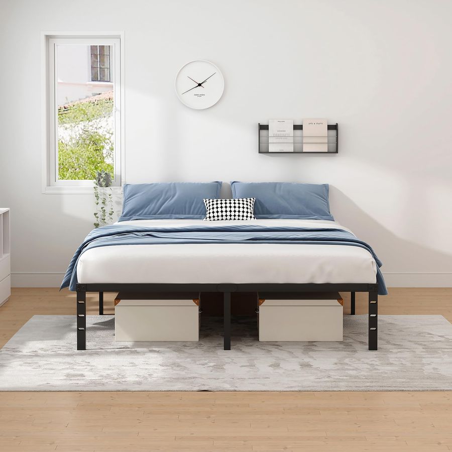 NOUVEAU Cadre de lit en métal  - Canopy Bed Frame Metal Queen avis et prix