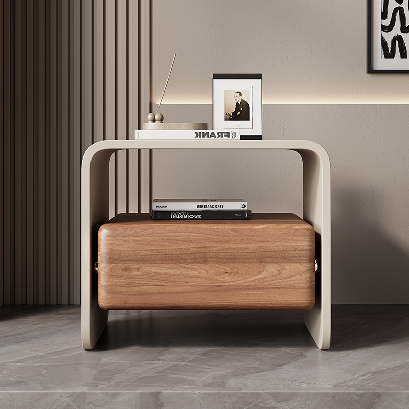 Meubles de luxe en bois massif - Solid Wood Nightstand 2 Drawers avis et prix