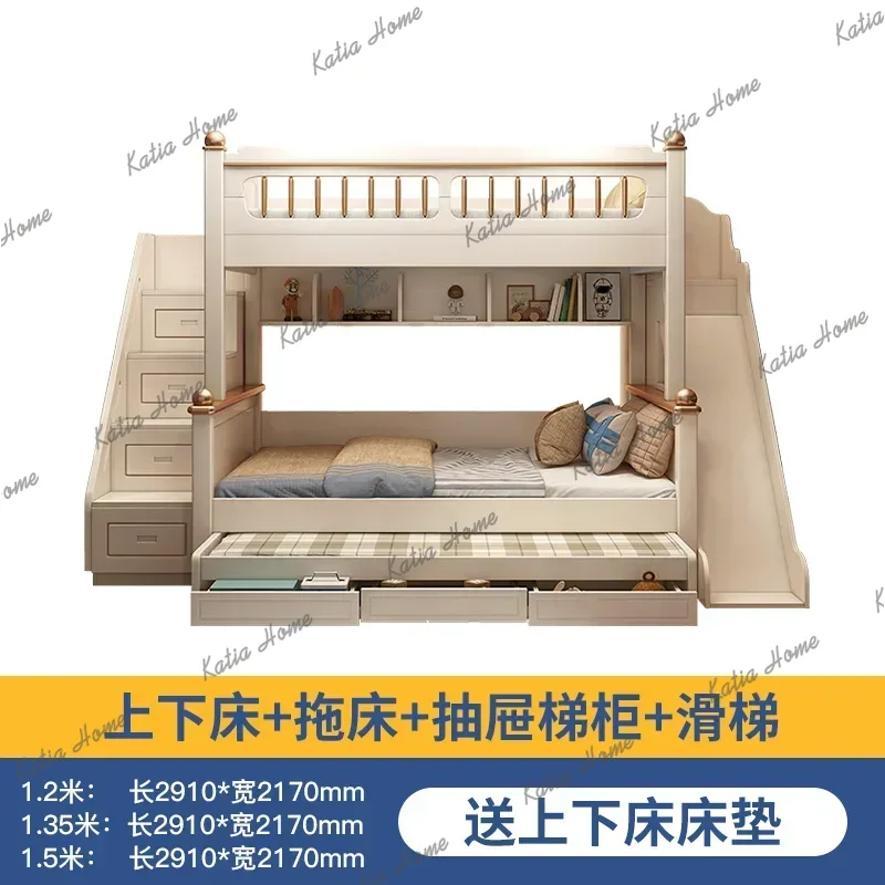 Lit superposé en bois avec mat - King Size Bed Frame With Storage Drawers avis et prix