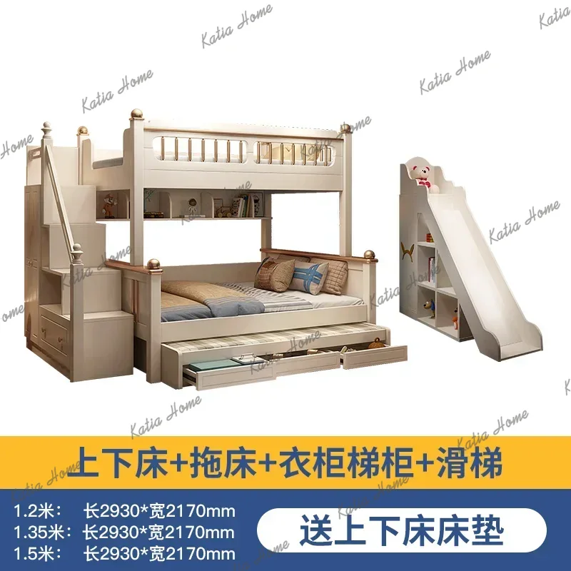 Lit superposé en bois avec mat - King Size Bed Frame With Storage Drawers avis et prix
