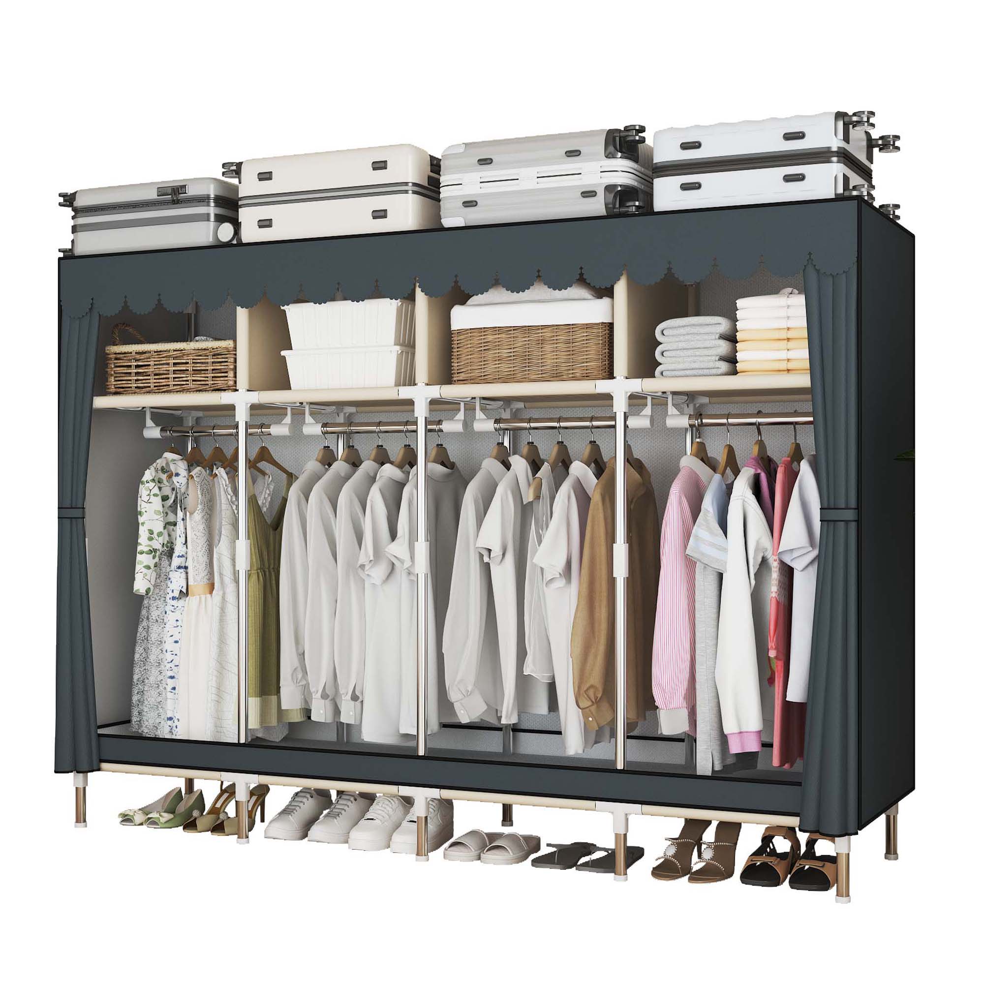 Dressing modulable de 79 pouce - Wardrobe Closet Portable Fabric Cover avis et prix