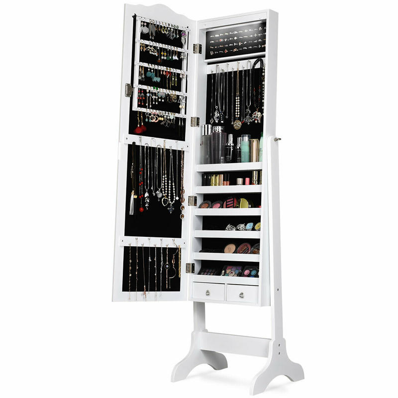 Armoire à bijoux avec 14 LED,  - Full Length Mirror Jewelry Armoire avis et prix