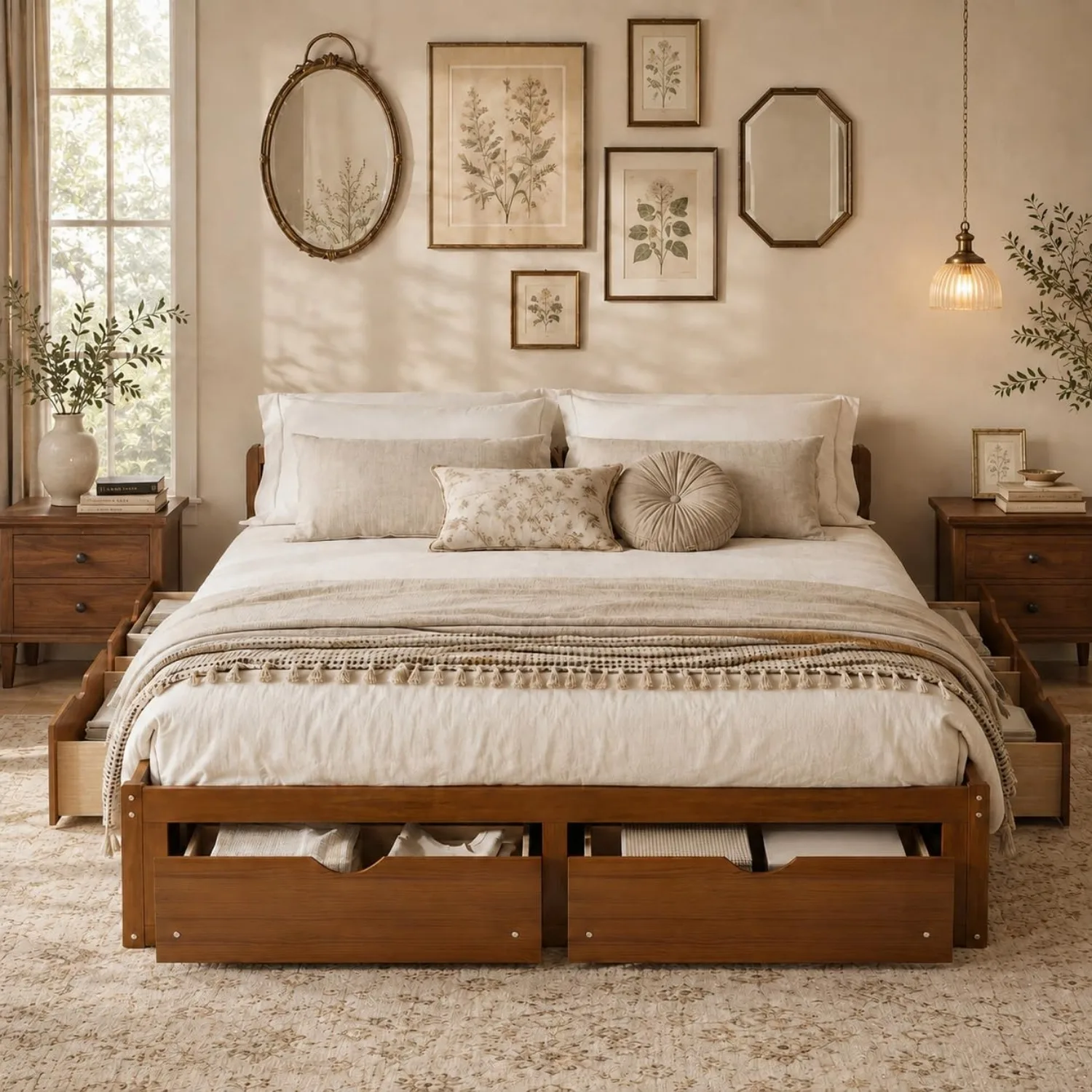 Cadre de lit plateforme minima - King Size Bed Frame With Storage Drawers avis et prix