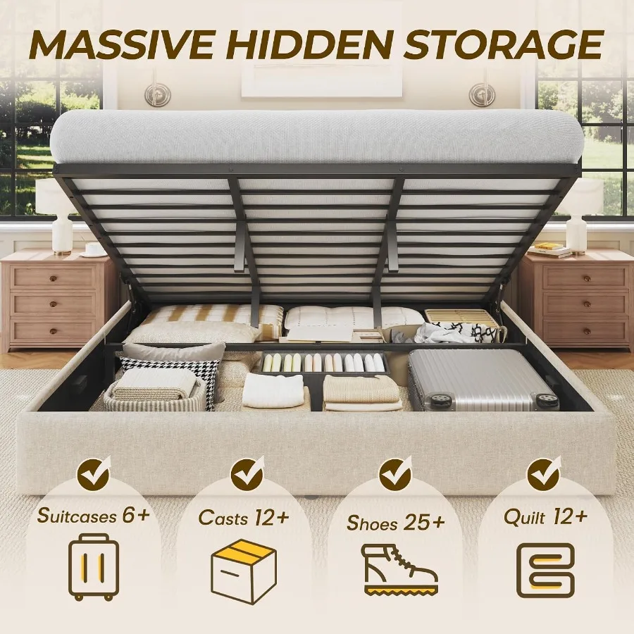 Cadre de lit avec rangement in - Gas Lift Storage Bed Hydraulic avis et prix