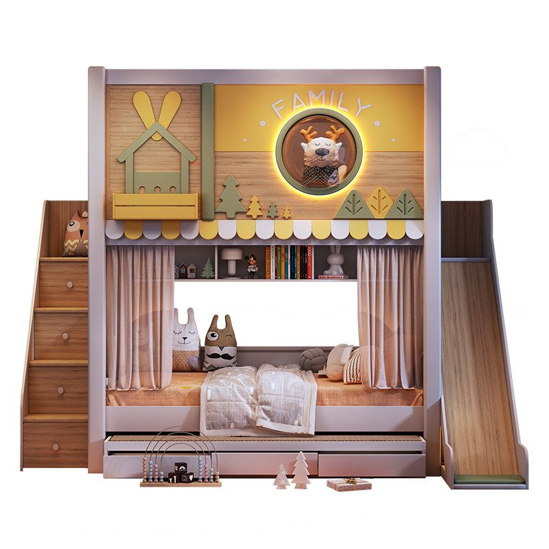Lit superposé moderne sur le t - Bunk Bed With Stairs And Slide avis et prix