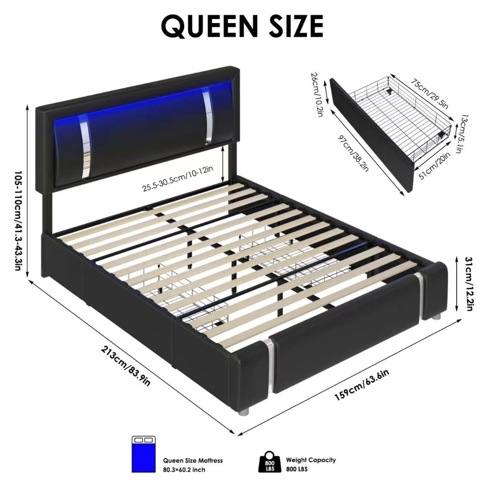 Cadre de lit plateforme modern - Canopy Bed Frame Metal Queen avis et prix